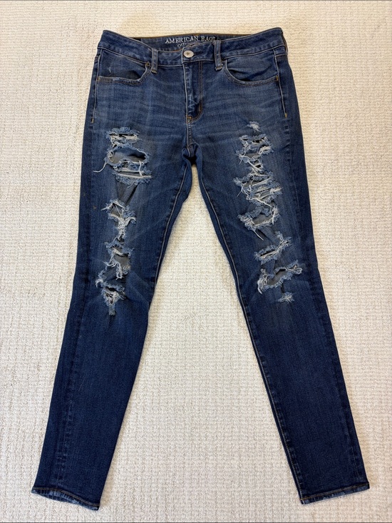 American Eagle Outfitters Denim - American Eagle Distressed Jeggings Skinny  Jeans Ripped Stretch Denim Size 8